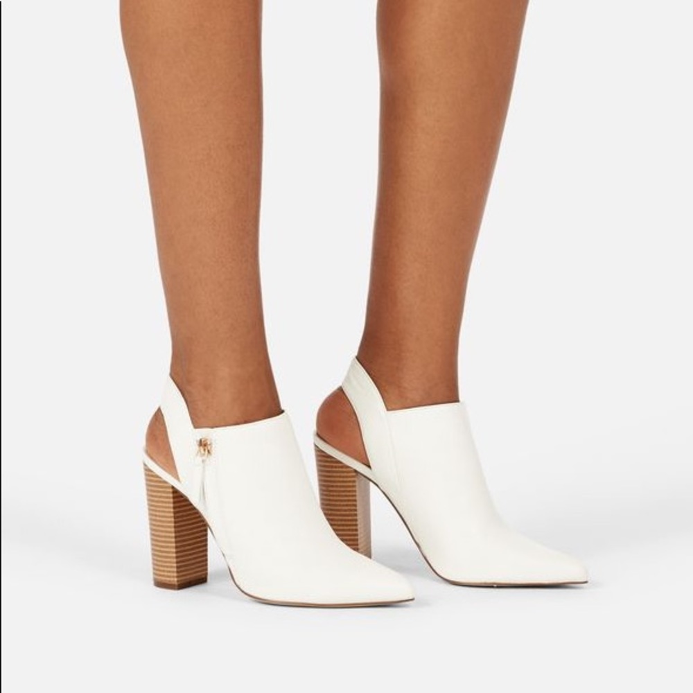 NWT White Slingback bootie
